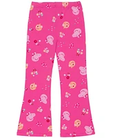 Peppa Pig Toddler & Little Girls Short Sleeve Ruffle Top Flared Legging, 2pc Set