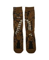 Heroes & Villains Men's and Women's Chewbacca Star Wars Crew Socks