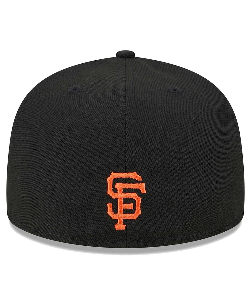 New Era Men's Black San Francisco Giants Game Day Overlap 59FIFTY Fitted Hat