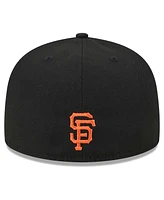 New Era Men's Black San Francisco Giants Game Day Overlap 59FIFTY Fitted Hat