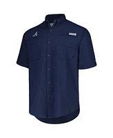 Columbia Men's Navy Atlanta Braves Tamiami Omni-Shade Button-Down Shirt