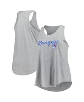 Fanatics Women's Heather Gray New York Rangers Plus Racerback Tank Top