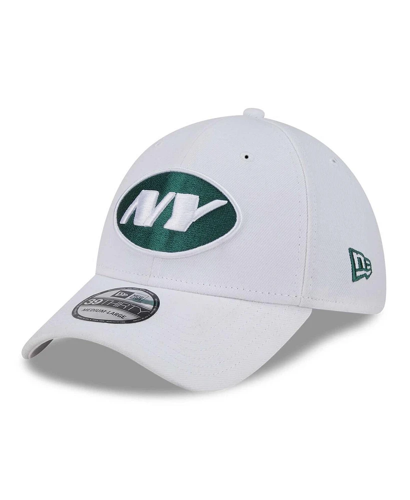 New Era Men's White York Jets Nfl Iced Ii 39THIRTY Flex Hat