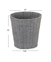 Household Essentials Woven Waste Basket Paper Rope Waste Bin for Bathroom Bedroom Office