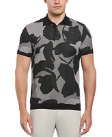 Perry Ellis Men's Floral Contrast Polo Shirt