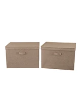 Household Essentials Wide Storage Box with Lid
