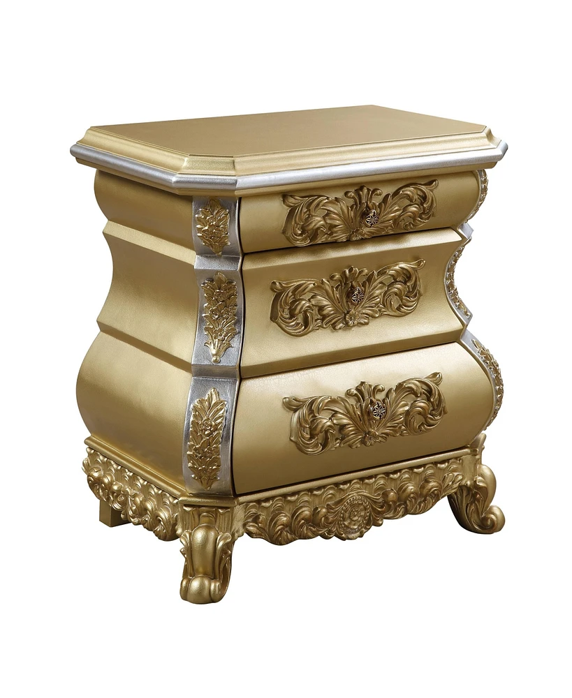 Simplie Fun Seville Nightstand, Gold Finish