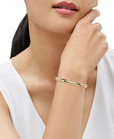 High Polished Tube Hinge Bangle Bracelet (6.5mm) in 18k Gold-Plated Sterling Silver