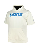 Fanatics Men's Aidan Hutchinson Cream Detroit Lions Big Tall Short Sleeve Hoodie T-Shirt