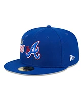 New Era Men's Royal Atlanta Braves City Connect Icon 59FIFTY Fitted Hat