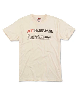 American Needle Men's Cream Ace Hardware Vintage-like Fade Brass Tacks Store T-Shirt