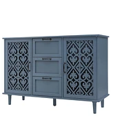 Simplie Fun 2 Door 3 Drawer Cabinet, American Furniture, Suitable For Bedroom, Living Room, Study