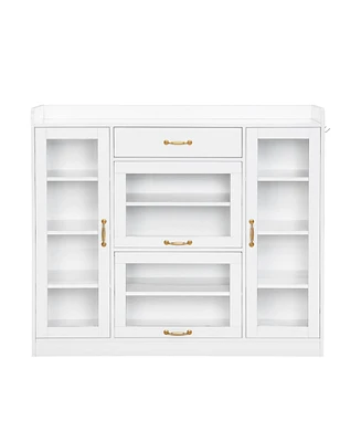 Streamdale Furniture Modernist Side Cabinet, Freestanding Shoe Rack, Versatile Display Cabinet