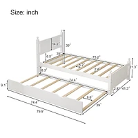 Streamdale Furniture Twin Size Platform Bed with Trundle, No Box Spring Needed