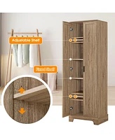 Streamdale Furniture Storage Cabinet With Two Doors For Bathroom, Office, Adjustable Shelf, Mdf Board