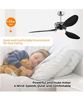 Streamdale Furniture Modern 52" Ceiling Fan with Lights & Remote