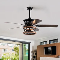 Streamdale Furniture 52" Farmhouse Ceiling Fan with Lights, Remote
