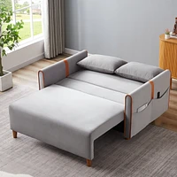 Streamdale Furniture Gray Velvet Convertible Sleeper Sofa with Storage