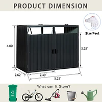 Stainless Steel Outdoor Trash Can Storage for Garden Yard