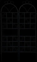 1Set (2 Pieces) Metal Garden Trellis For Climbing Plants Outdoor Rustproof Plant Support-Black