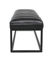 Metal Base Upholstered Bench For Bedroom For Entryway