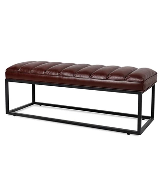 Simplie Fun Metal Base Upholstered Bench For Bedroom For Entryway