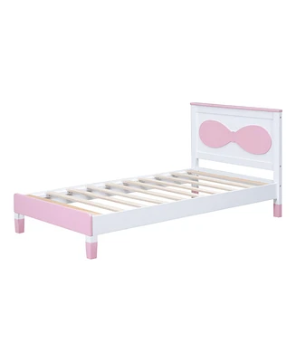 Streamdale Furniture Twin size Wooden Bow Bed