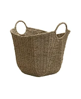 Household Essentials Natural Seagrass Basket with Handles