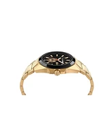 Plein Sport Men's Tigermaster Three Hand Date Quartz Gold Stainless Steel 47MM