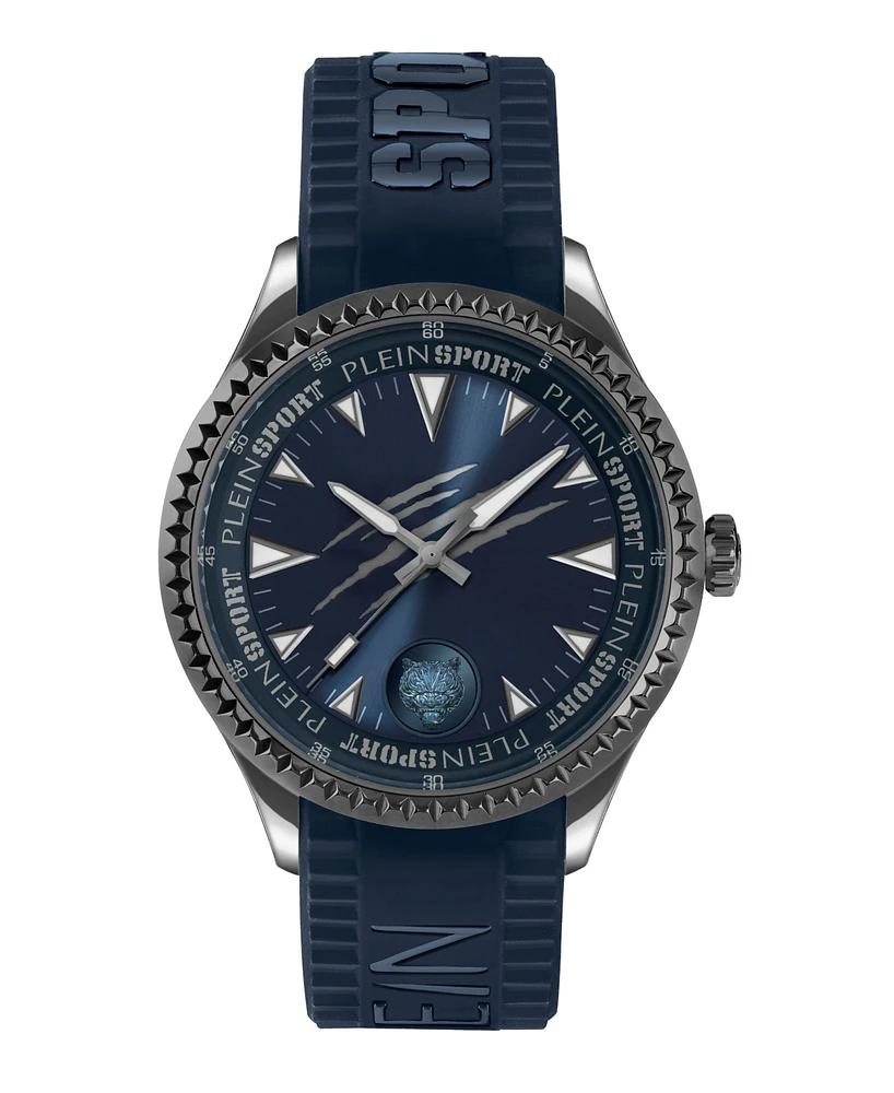 Plein Sport Men's Lineman Three Hand Quartz Silicone 45MM