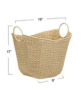 Household Essentials Paper Rope Basket with Handles