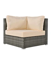 Streamdale Furniture 6 Piece Outdoor Wicker Patio Furniture Set