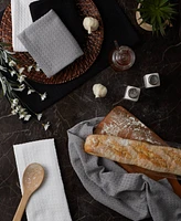 Design Imports Cotton Kitchen Collection Dishtowel Set, 18x26", Assorted Neutrals, 6 Piece