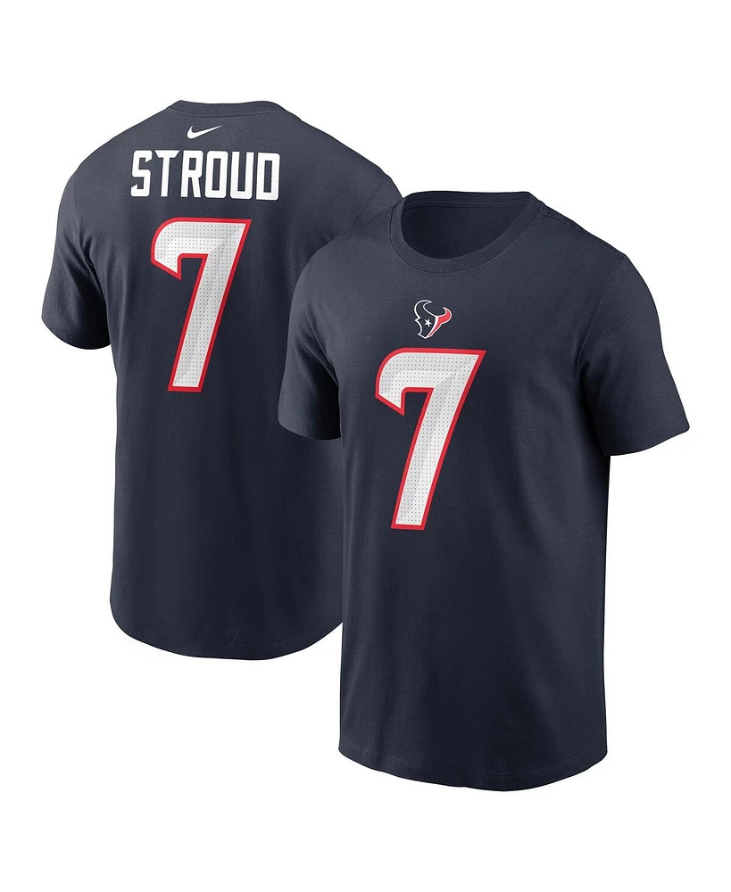 Nike Men's C.j. Stroud Red Houston Texans Player Name Number T-Shirt