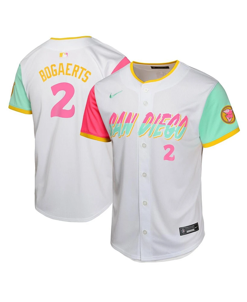 Nike Boys and Girls Xander Bogaerts White San Diego Padres City Connect Limited Player Jersey