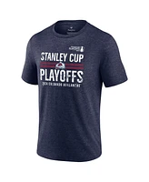 Fanatics Men's Navy Colorado Avalanche 2024 Stanley Cup Playoffs Crossbar Tri-Blend T-Shirt