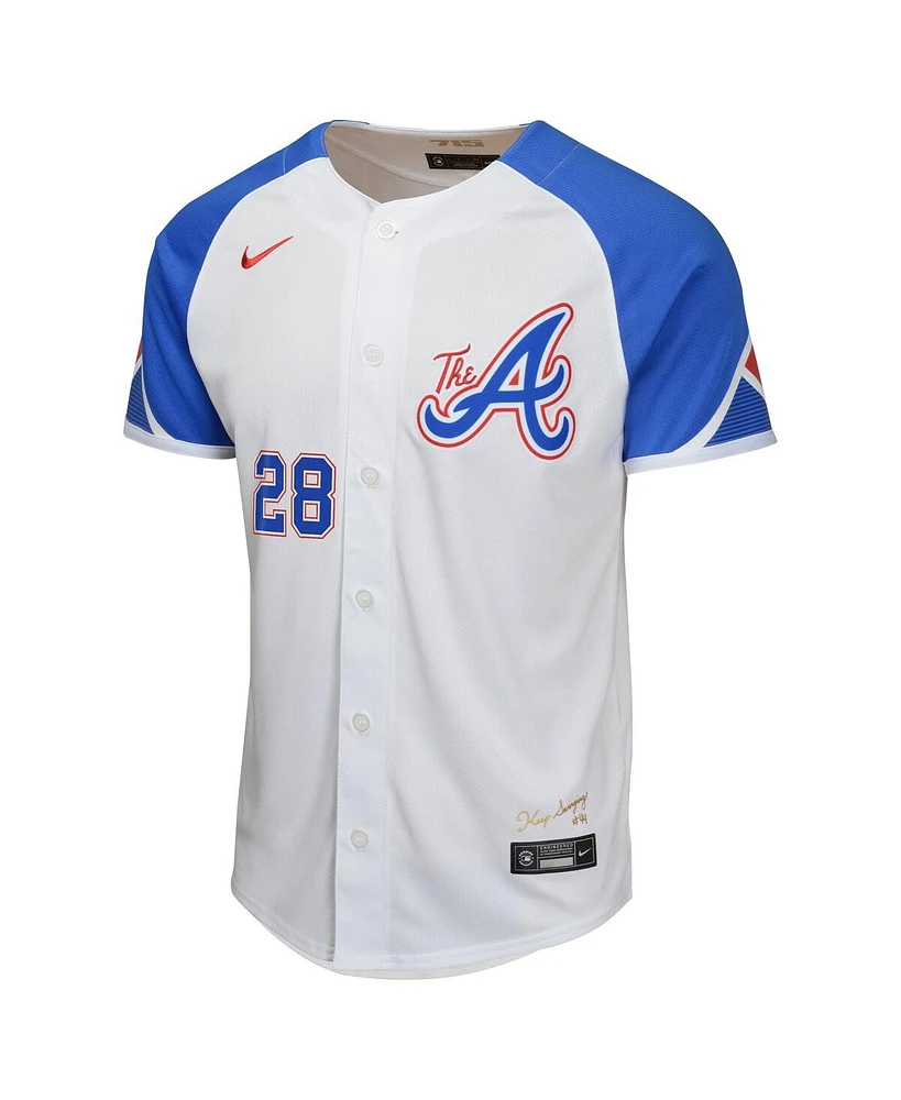 Nike Big Boys and Girls Matt Olson White Atlanta Braves City Connect Limited Player Jersey