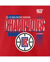 Fanatics Men's Red La Clippers 2024 Pacific Division Champions Locker Room T-Shirt