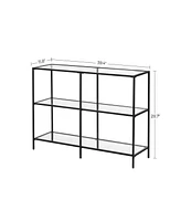 Slickblue Console Sofa Table With 3 Shelves, Steel Frame