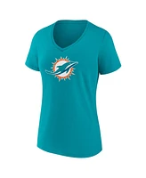 Fanatics Women's Branded Aqua Miami Dolphins Mother's Day V-Neck T-Shirt