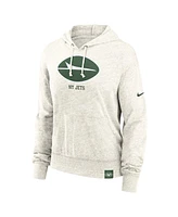 Nike Women's Cream New York Jets Gym Retro Pullover Hoodie