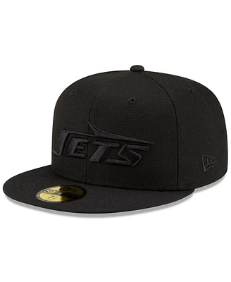 New Era Men's Black York Jets on 59FIFTY Fitted Hat