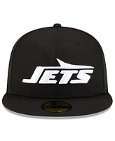 New Era Men's Black York Jets B-Dub 59FIFTY Fitted Hat