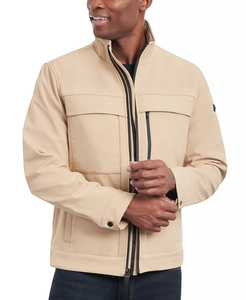 Michael Kors Men's Dressy Full-Zip Soft Shell Jacket