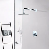 Wall Mounted Shower Faucet In Chrome(Valve Included)