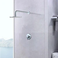 Wall Mounted Shower Faucet In Chrome(Valve Included)