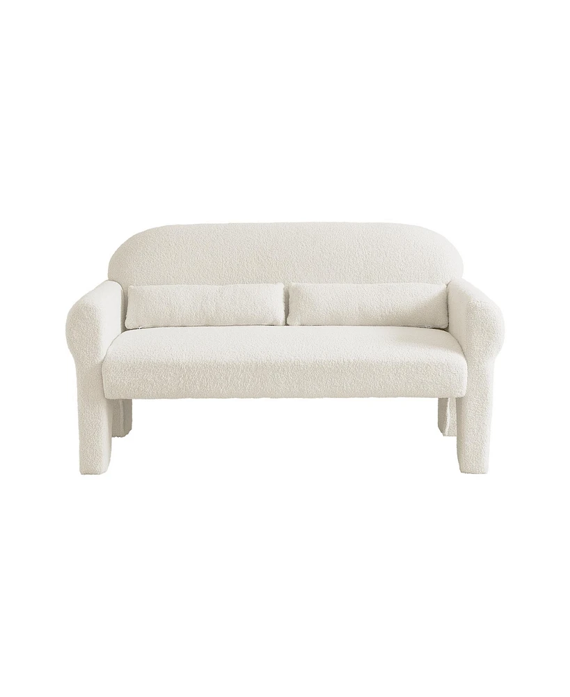 Simplie Fun Modern Boucle Loveseat For Living Room