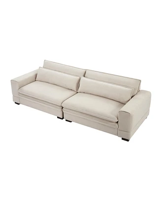 Streamdale Furniture Modern Beige Upholstered Sofa for Multiple Spaces