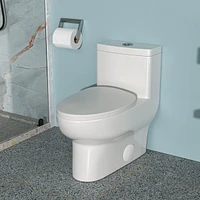 Ceramic One Piece Toilet, Dual Flush With Soft Closing Seat 0001