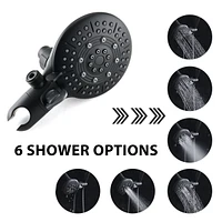7 Function Rain Shower Head with Handheld - Valve Included